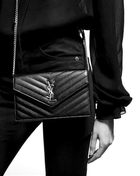 ysl envelope chain wallet powder